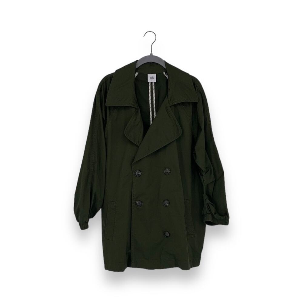 Cabi Dark Army Military Green Double Breasted Lightweight Expedition Jacket